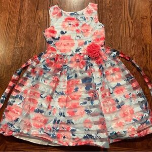 Jona Michelle Girls Fit and Flare Floral Fancy Dress  Size 12